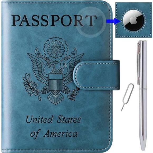 Passport Holder Wallet Travel Essentials Leather Travel Wallet Rfid Blocking